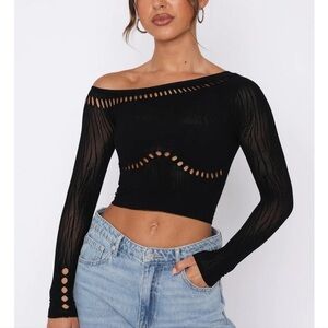 white fox losing sleep top one size worn once